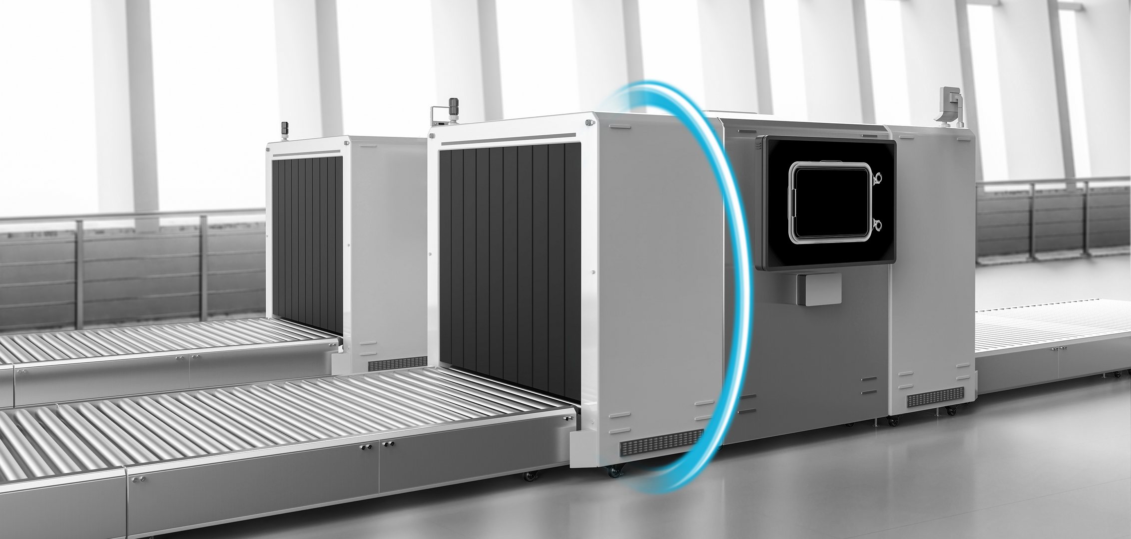 Gepäckscanner mit Wälzlager