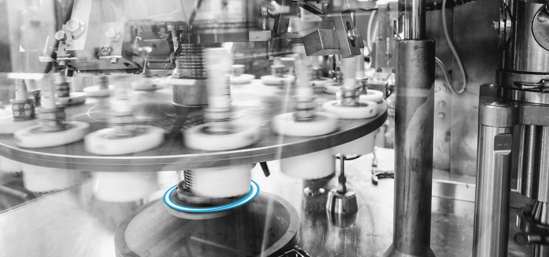 Wälzlager in Verpackungsmaschine für Tablettenröhrchen
